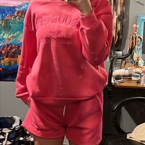 Shorts and sweatshirt set